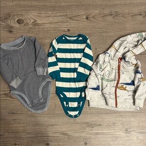 Carter’s bodysuits and zip up jacket
